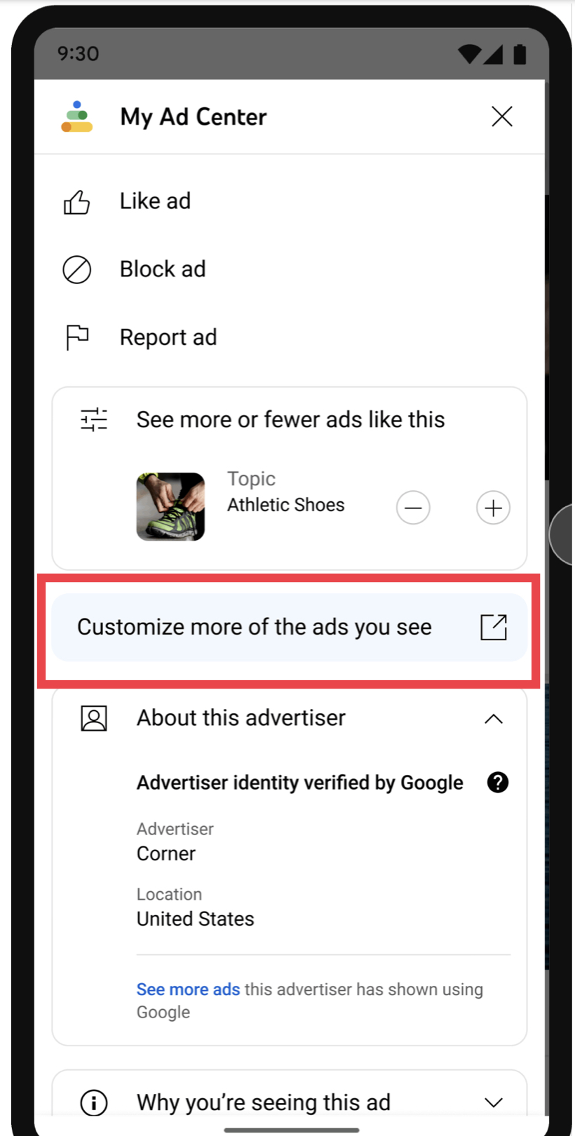Google le permite deshabilitar los anuncios dirigidos &  Mantener búsquedas personalizadas