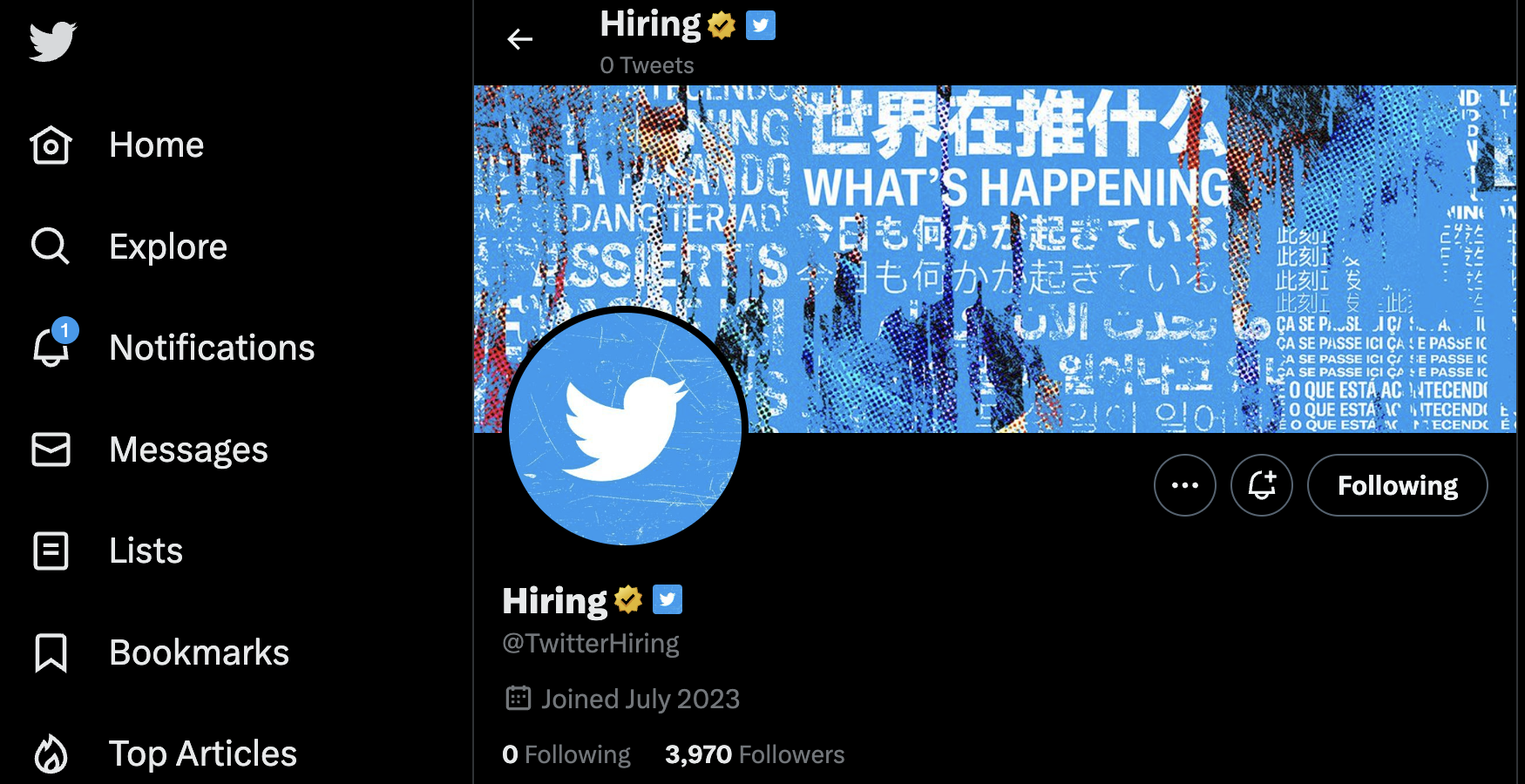 Twitter lanzará ofertas de trabajo para organizaciones verificadas